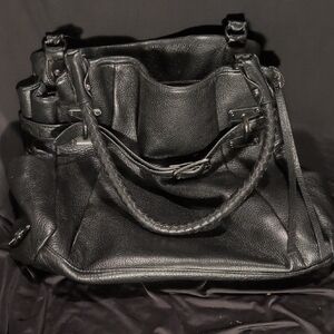 Elegant Black Leather Handbag